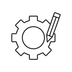 Customization icon simple black line style.