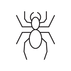 Spider icon simple black line style.