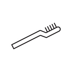 Toothbrush icon simple black line style.