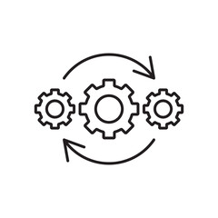 Operation icon simple black line style.