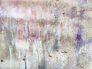 A weathered surface displaying an array of colors, textures, and patterns, ideal for text overlay and artistic backgrounds