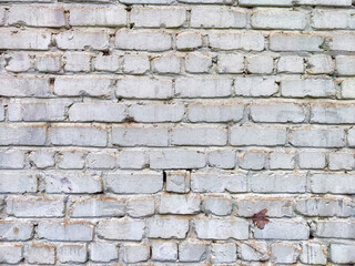 This white brick wall features a rough texture and multiple patterns, offering a clean backdrop for text and design elements