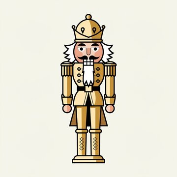 simple illustration of a Christmas nutcracker doll