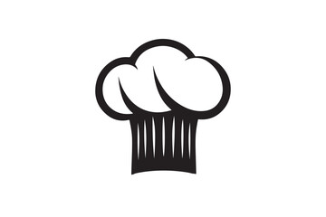 Chef's hat silhouette vector art illustration