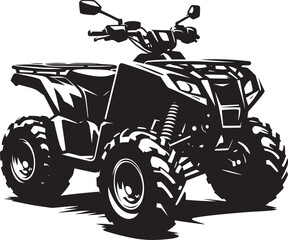 ATV Quad bike vehicle silhouette vector illustration isolated on a white background  quadbike, quad bike, quadbike illustration, quadbike silhouette, atv, atv bike, action, dangerous, extreme, motor,  © Md Hasan