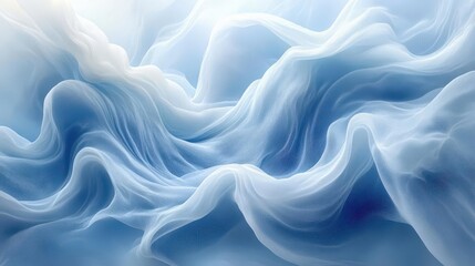 Obraz premium swirling blend of white and blue colors creating a dreamy and abstract background evoking feelings of calmness and creativity perfect for artistic projects