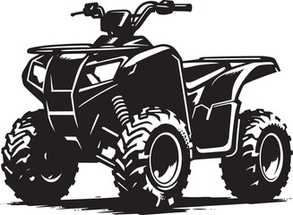 ATV Quad bike vehicle silhouette vector illustration isolated on a white background  quadbike, quad bike, quadbike illustration, quadbike silhouette, atv, atv bike, action, dangerous, extreme, motor,  © Md Hasan