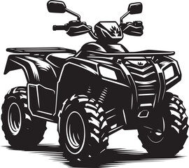 ATV Quad bike vehicle silhouette vector illustration isolated on a white background  quadbike, quad bike, quadbike illustration, quadbike silhouette, atv, atv bike, action, dangerous, extreme, motor,  © Md Hasan