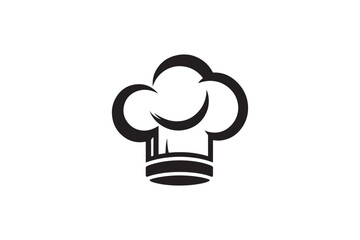 Chef's hat silhouette vector art illustration