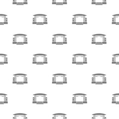 Concert Stage Constructions with Sound System Icon pattern seamless isolated on white background