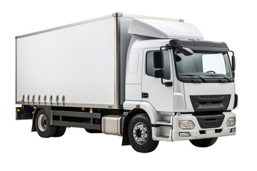 Truck on transparent background. Topics related to the world of trucks. Road job offer. Road training. Job offer for road worker. Delivery. Png cutouts. Transparent background. Vector. For flyers.