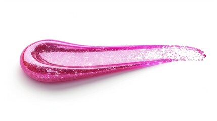 Fototapeta premium Pink Glitter Lip Gloss Texture Close Up