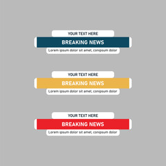 News Lower Thirds Banner for Television, Video and Media Channel