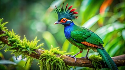 2015 Sulawesi Crestbird, Tangkoko, Indonesia.  AI-restored photo.