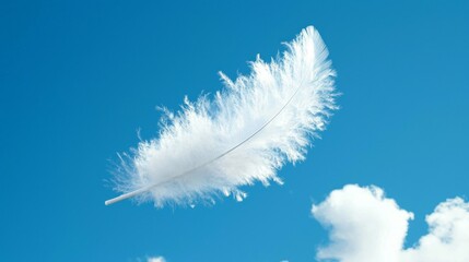 Sky Scribbles: Captivating Cloud Formation Resembling Giant Feather Quill Writing in the Blue Sky, Celebrating Creativity