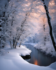 Usnowy landscape, frozen wilderness, winter season, snow-covered fields, winter beauty, sparkling frost, winter trees, icy snow, snowy scenery, magical winter, winter holidays, peaceful winter, white 