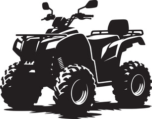 ATV Quad bike vehicle silhouette vector illustration isolated on a white background  quadbike, quad bike, quadbike illustration, quadbike silhouette, atv, atv bike, action, dangerous, extreme, motor,  © Md Hasan