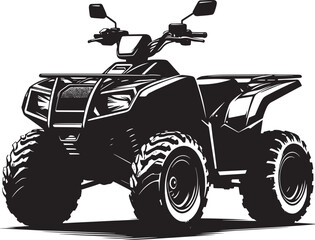 ATV Quad bike vehicle silhouette vector illustration isolated on a white background  quadbike, quad bike, quadbike illustration, quadbike silhouette, atv, atv bike, action, dangerous, extreme, motor,  © Md Hasan