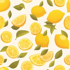 seamless pattern with lemons