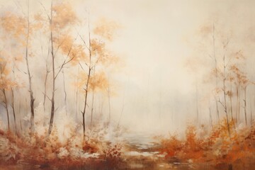 Forrest in autumn painting backgrounds outdoors.