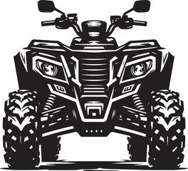 ATV Quad bike vehicle silhouette vector illustration isolated on a white background  quadbike, quad bike, quadbike illustration, quadbike silhouette, atv, atv bike, action, dangerous, extreme, motor,  © Md Hasan