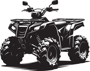 ATV Quad bike vehicle silhouette vector illustration isolated on a white background  quadbike, quad bike, quadbike illustration, quadbike silhouette, atv, atv bike, action, dangerous, extreme, motor,  © Md Hasan