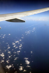 Blick aus einem Flugzeug