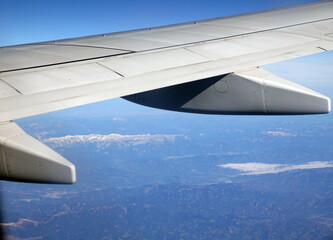 Blick aus einem Flugzeug