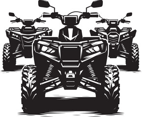 ATV Quad bike vehicle silhouette vector illustration isolated on a white background  quadbike, quad bike, quadbike illustration, quadbike silhouette, atv, atv bike, action, dangerous, extreme, motor,  © Md Hasan