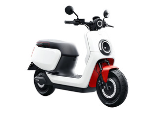 a white and black scooter