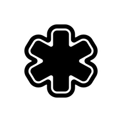 Medical symbol simple icon vector. Flat design. White background