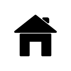 House simple icon vector. Flat design. White background