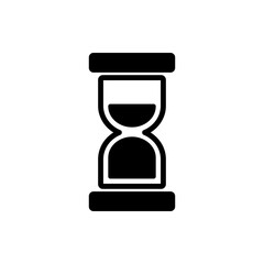 Hourglass simple icon vector. Flat design. White background