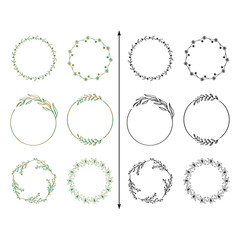 Oval frame Vector file with white background