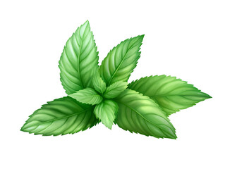 a green leaves on a white background