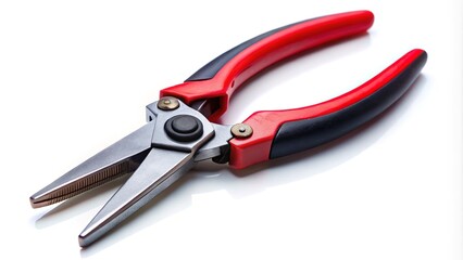 Black Metal Thread Snips Side View, White Background, Photorealistic Portrait Photography