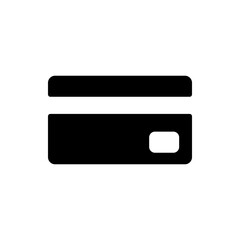 Credit card simple vector icon. Flat design. White background