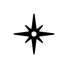 Compass simple vector icon. Flat design. White background