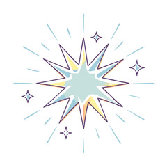 light-burst vector art,  flat illustration light-burst icon