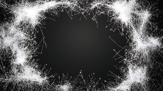 Black background with white explosive light burst effect space for text