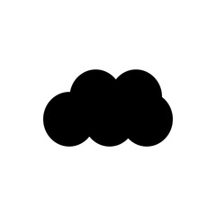 Cloud simple icon vector. Flat design. White background