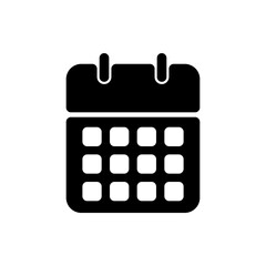 Calendar simple icon vector. Flat design. White background