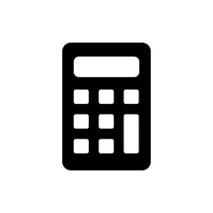 Calculator simple icon vector. Flat design. White background
