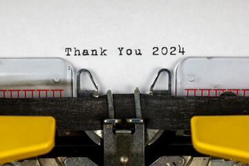 Thank You 2024 , New Year and Christmas Concept	
