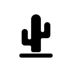 Cactus colour simple vector icon. Flat design. White background