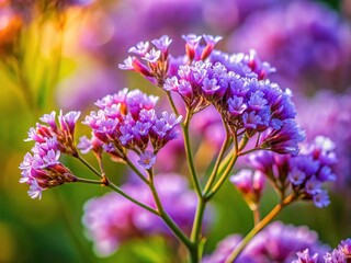 Celebrating the vibrant hues and textures of the Limonium Narbonense flower.