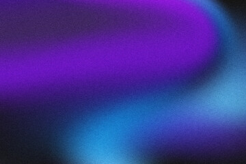 Abstract grainy gradient wave background with deep purple and blue tones, blurred background, color blending effect, aesthetic soft texture