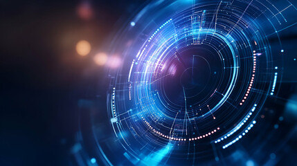 Abstract technological background with various technological elements