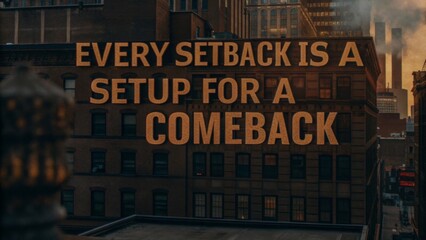 Transforming setbacks into comebacks how every challenge sets the stage for success