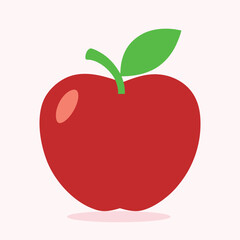 red apple vector illustration. apple fruit icon. red apple isolated on white background.